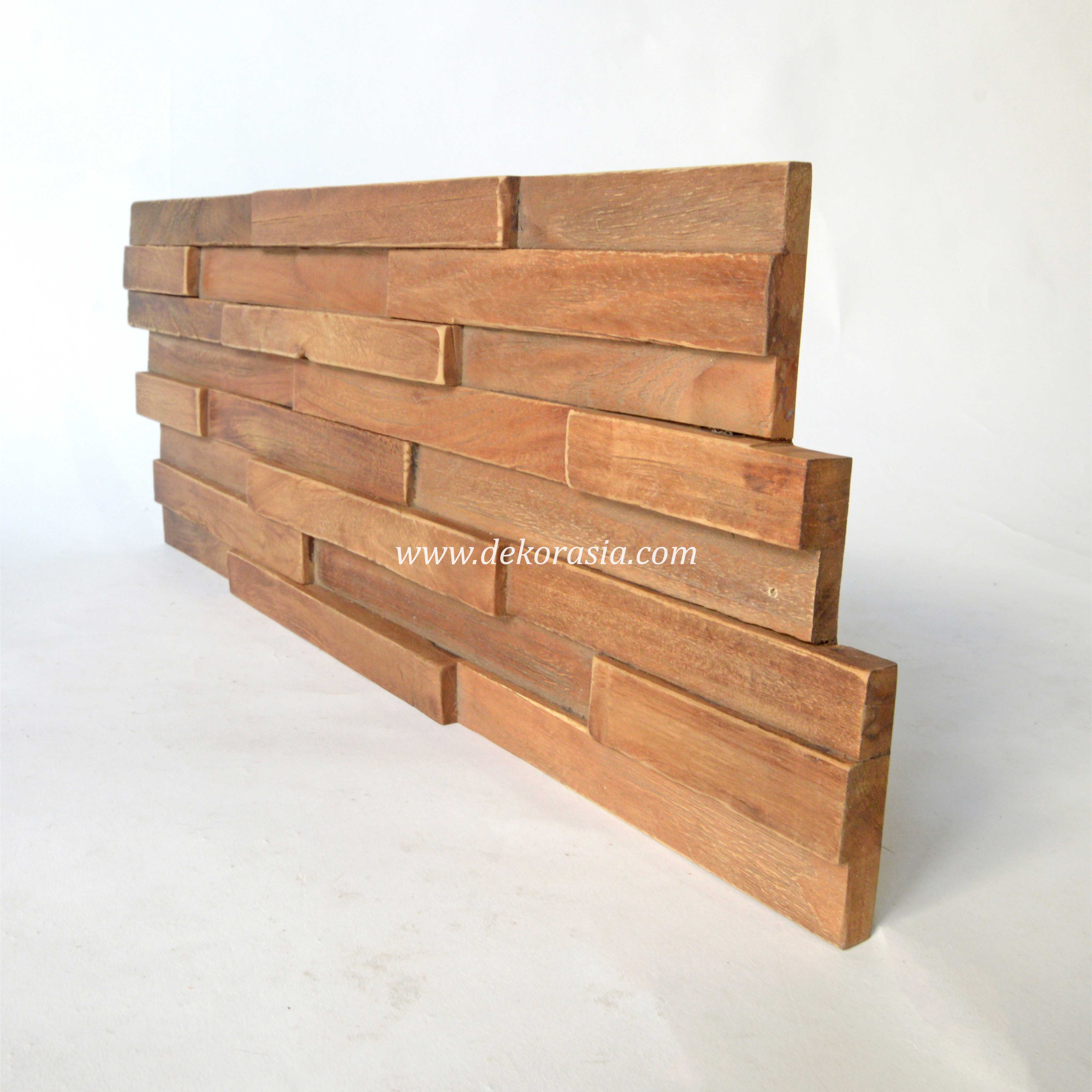 Wall Cladding Square Teak 323 Natural, Wall Cladding for Decoration